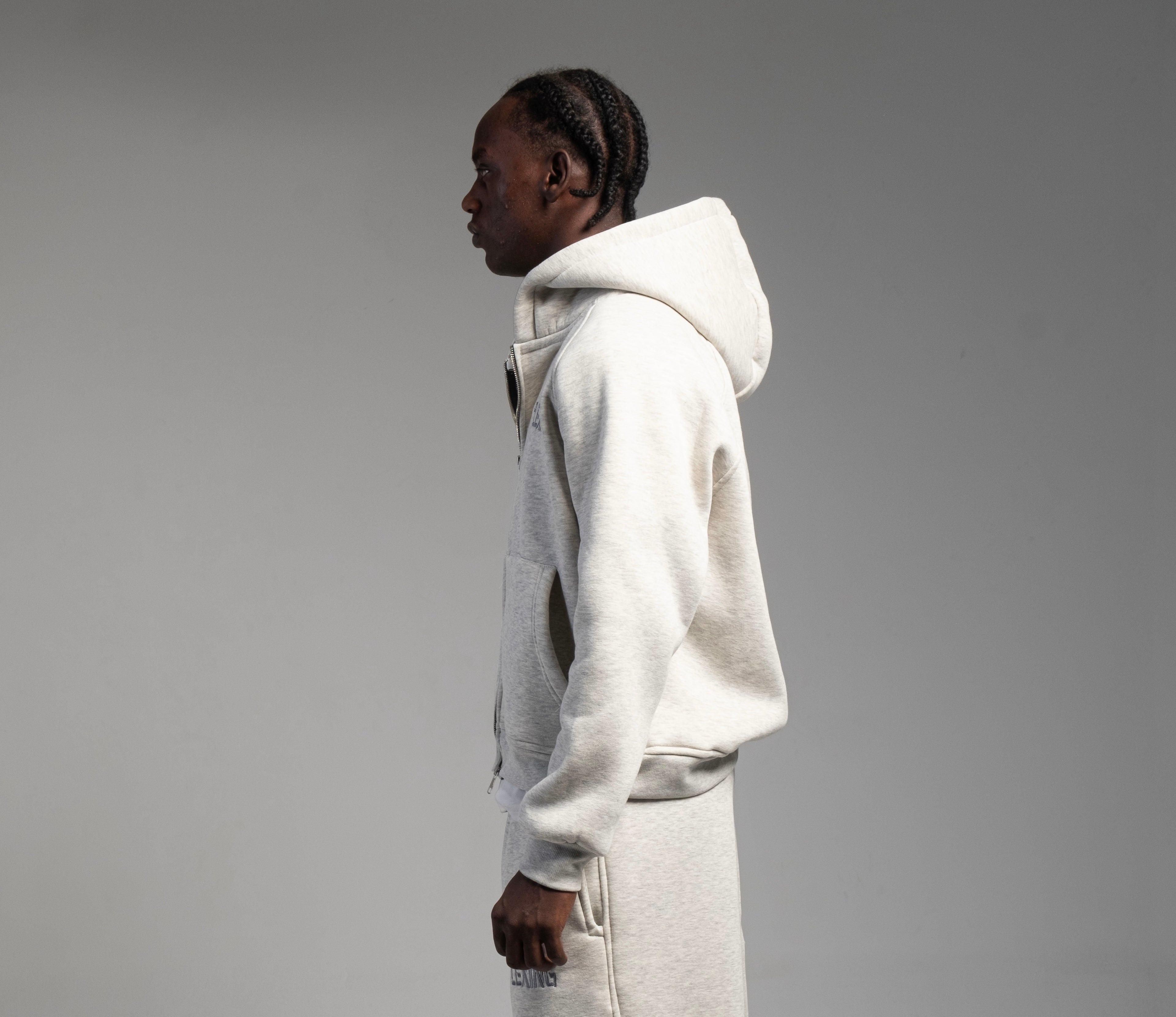 Light Grey Zip-Up