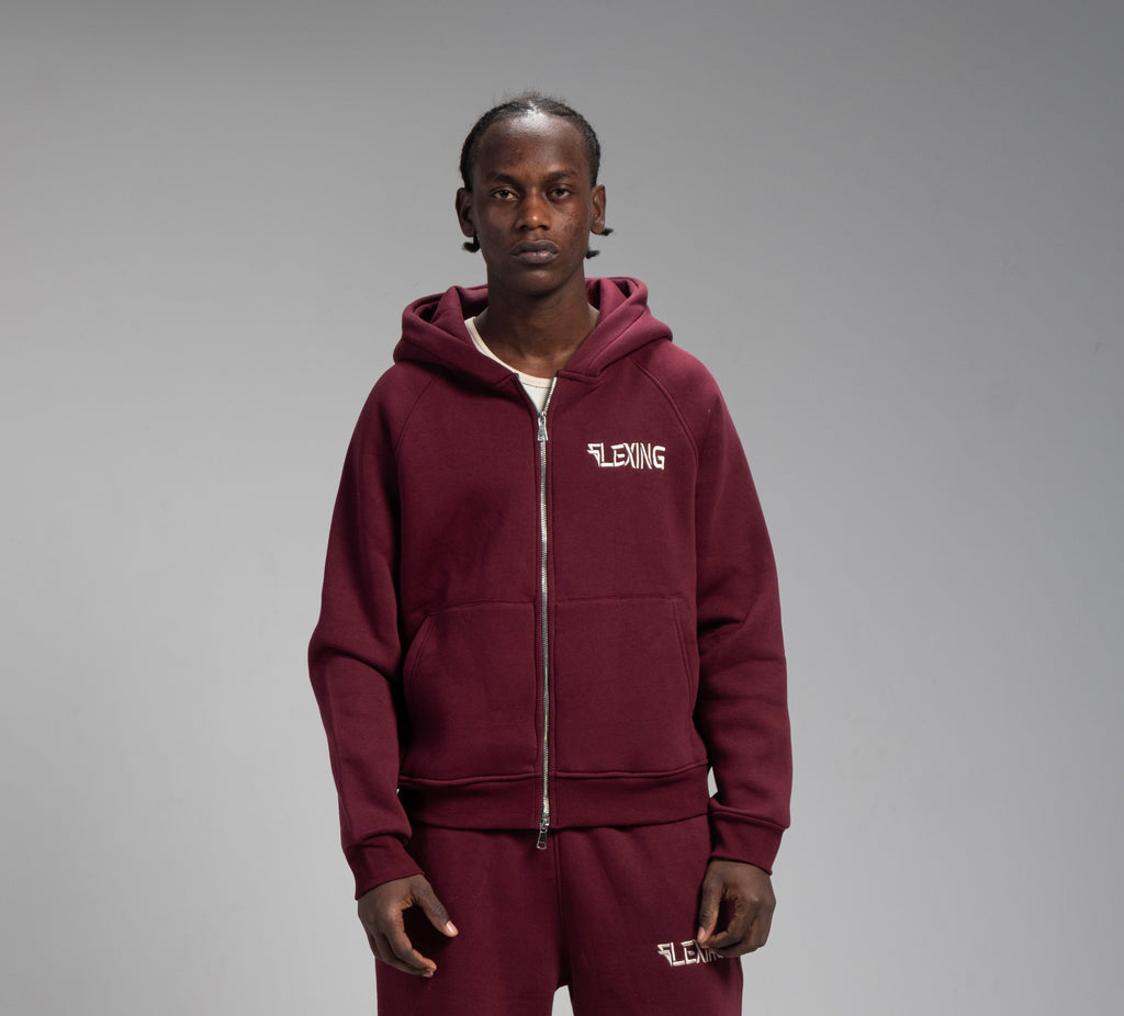 Burgundy Zip-Up