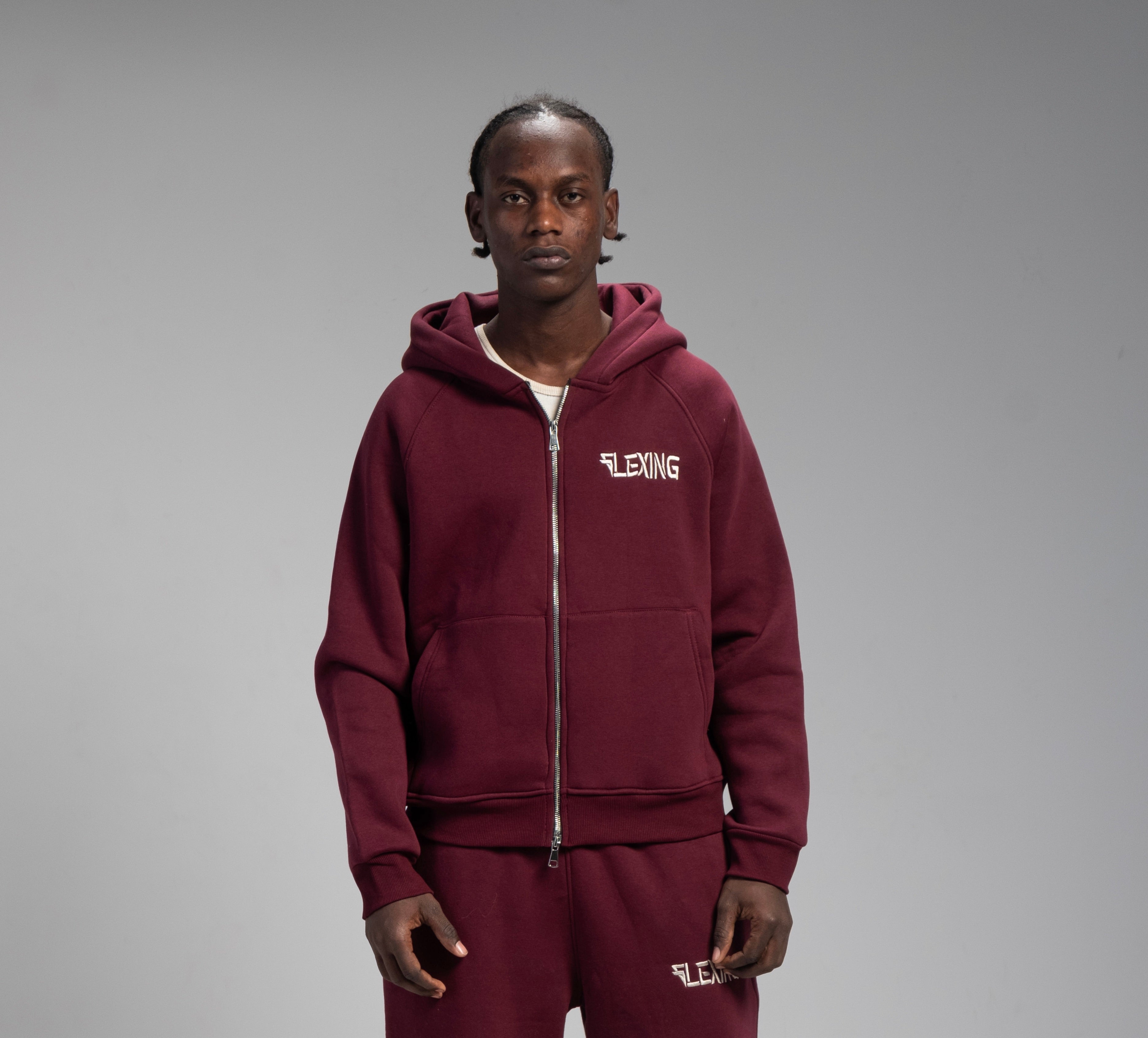 Burgundy Zip-Up