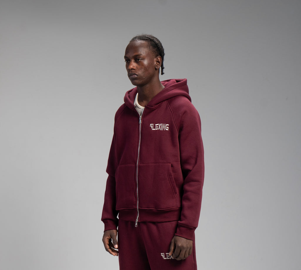 Burgundy Zip-Up