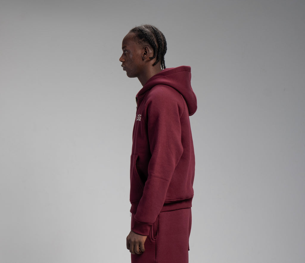 Burgundy Zip-Up