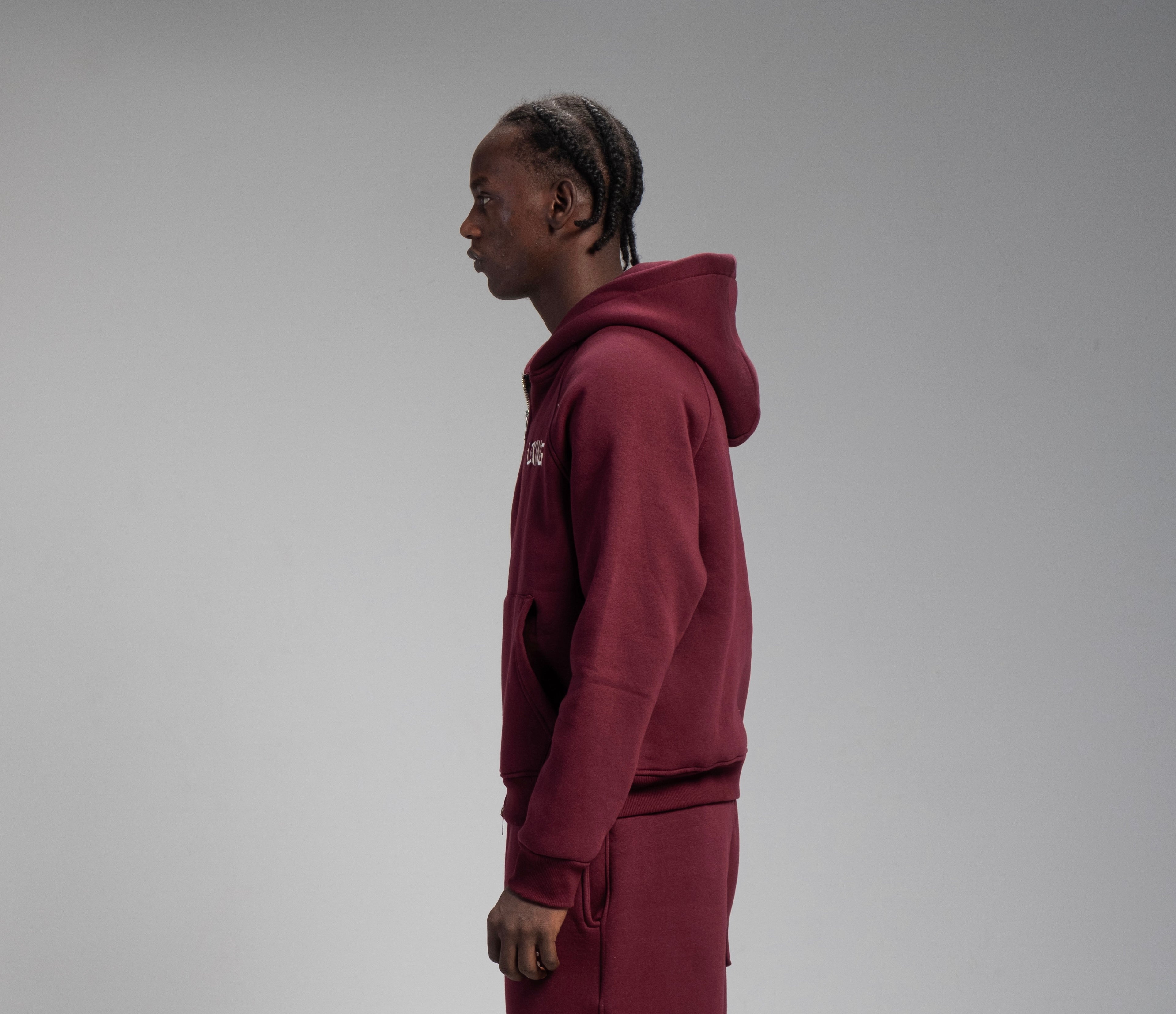 Burgundy Zip-Up